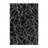 Wohnzimmerteppich modernes Design Schwarz Weiß Linien Milano NER001 Verkauf