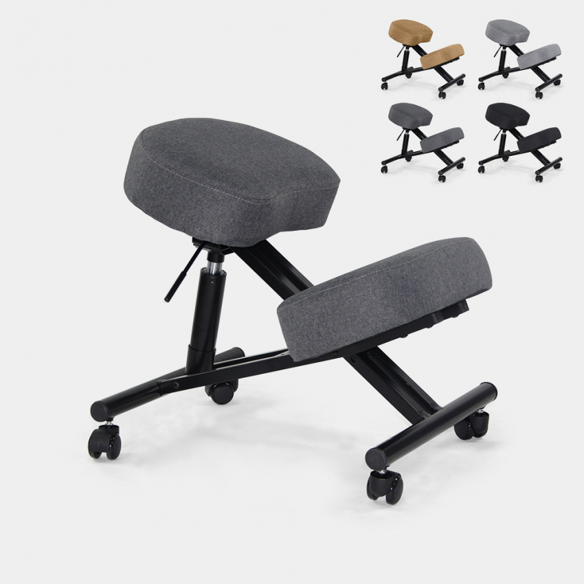Ergonomischer Kniestuhl Bürohocker Metall und Stoff Balancesteel Lux Verkauf Ergonomischer Kniestuhl Bürohocker Metall und Stoff Balancesteel Lux Verkauf