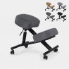 Ergonomischer Kniestuhl Bürohocker Metall und Stoff Balancesteel Lux Verkauf