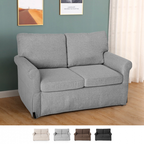 Modernes 2-Sitzer-Sofa im klassischen Design für Wohnzimmer und Wohnzimmer aus Stoff Epoque