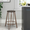 Hoher Hocker Industrielles Design Metall Holz für Bars, Restaurants, Küchen Carbon Top Sales