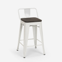 hoher hocker industriedesign barhocker aus metall und holz im stil für bar oder küche steel wood top 
