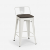 hoher hocker industriedesign barhocker aus metall und holz im stil für bar oder küche steel wood top 