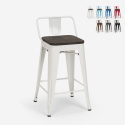 hoher hocker industriedesign barhocker aus metall und holz im stil für bar oder küche steel wood top Sales