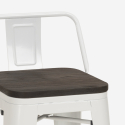 hoher hocker industriedesign barhocker aus metall und holz im stil für bar oder küche steel wood top 