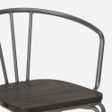 Stuhl im industriestil stahl armlehnen für bar und küche Ferrum Arm 