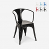 Lix stühle stuhl industriesstil mit stahlarmlehnen für küche und bar steel arm Angebot