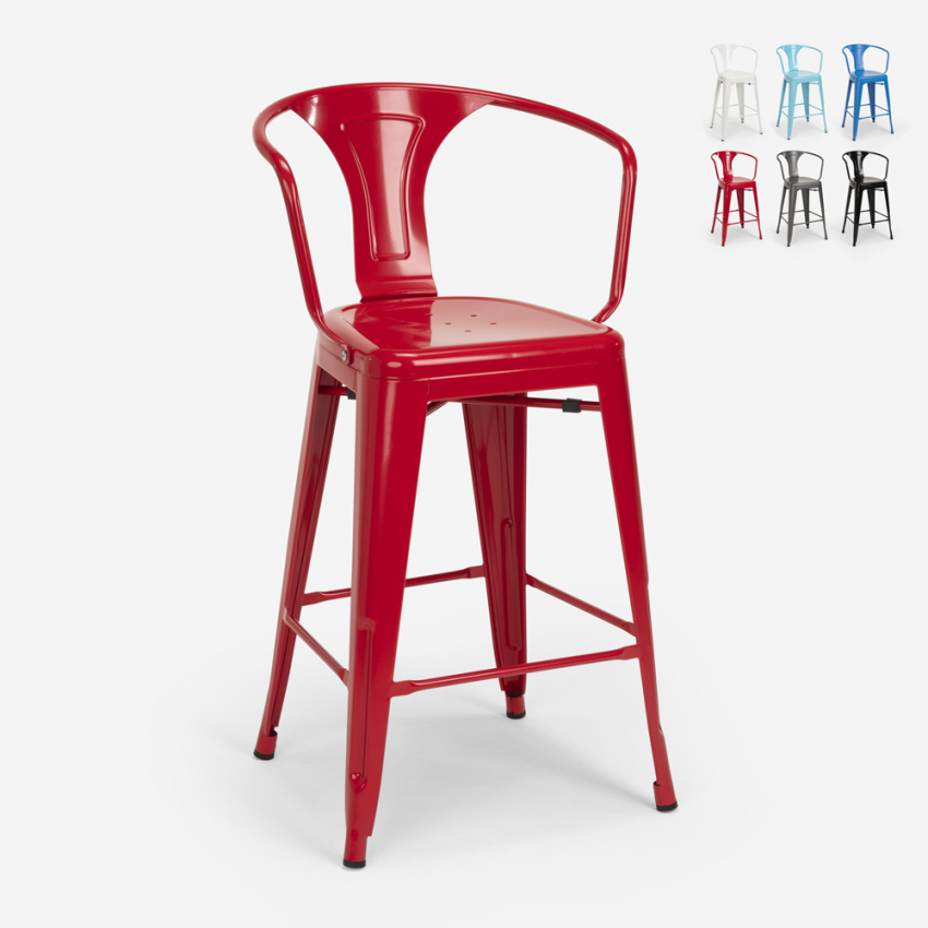 barhocker hocker mit metallrückenlehne und armlehnen im industriellen stil für bar- und küchen steel back Maße barhocker hocker mit metallrückenlehne und armlehnen im industriellen stil für bar- und küchen steel back Maße