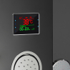 Stahlduschsäulenverkleidung mit LED-Display-Hydromassage-Wasserfallmischer Abano Rabatte