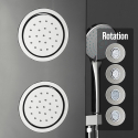 Stahlduschsäulenverkleidung mit LED-Display-Hydromassage-Wasserfallmischer Abano Sales