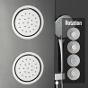 Stahlduschsäulenverkleidung mit LED-Display-Hydromassage-Wasserfallmischer Abano Sales