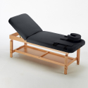 Stationäre Profi-Massageliege Holz 2 Zonen 225 cm Comfort Maße
