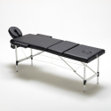 Tragbare, Klappbare Höhenverstellbare 3-Zonen Thai Massageliege 210 cm aus Aluminium 