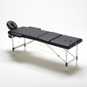 Tragbare, Klappbare Höhenverstellbare 3-Zonen Thai Massageliege 210 cm aus Aluminium 