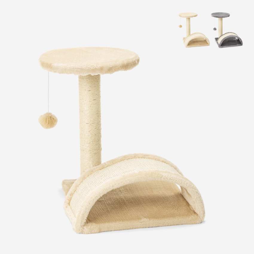 Kratzsäule für Katzen Bogen Tunnel Sisal-Seil Entspannungsball 45 cm Manx Aktion Kratzsäule für Katzen Bogen Tunnel Sisal-Seil Entspannungsball 45 cm Manx Aktion