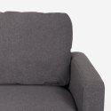 3-Sitzer-Sofa Steffy mit Armlehnen und Hocker aus elegantem Stoff Wohnzimmer Katalog