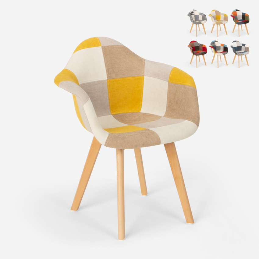 Patchwork Sessel Stuhl Nordisches Design Wohnzimmer Küche Studio Herion Maße Patchwork Sessel Stuhl Nordisches Design Wohnzimmer Küche Studio Herion Maße