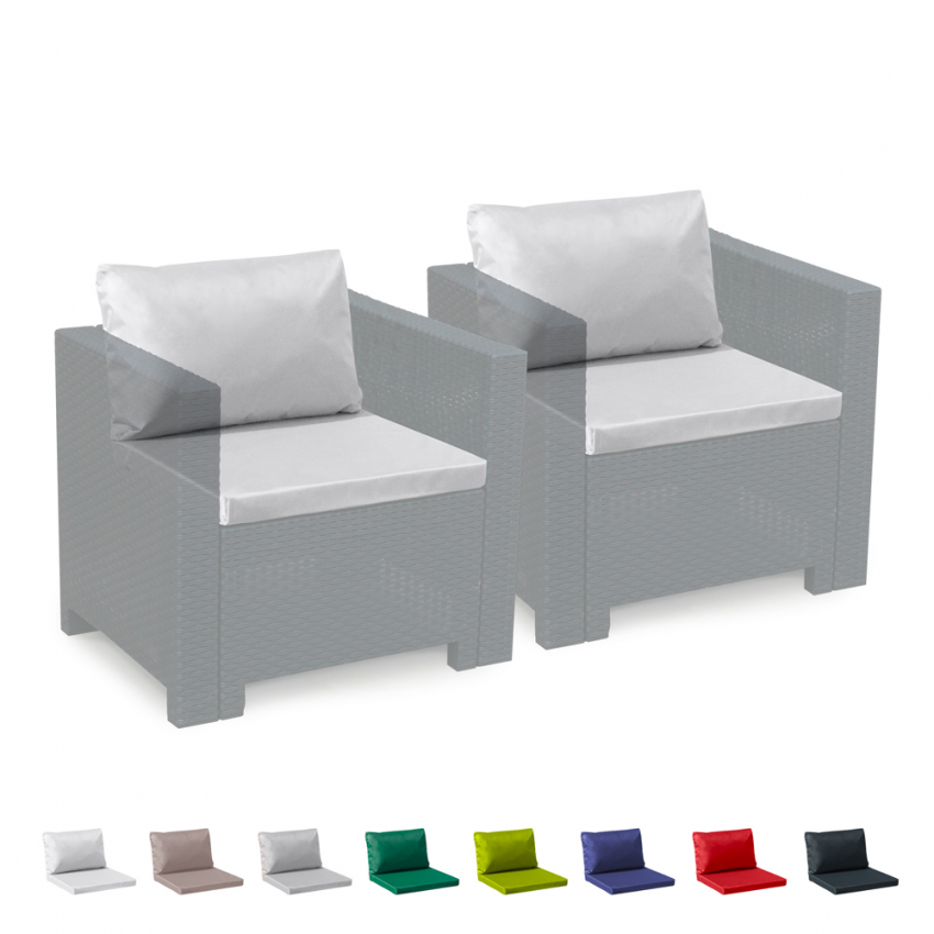 Ersatzkissen für Loungeset Gartenmöbelset Rattan Wasserdicht 2 Plätze Bica Grand Soleil Verkauf