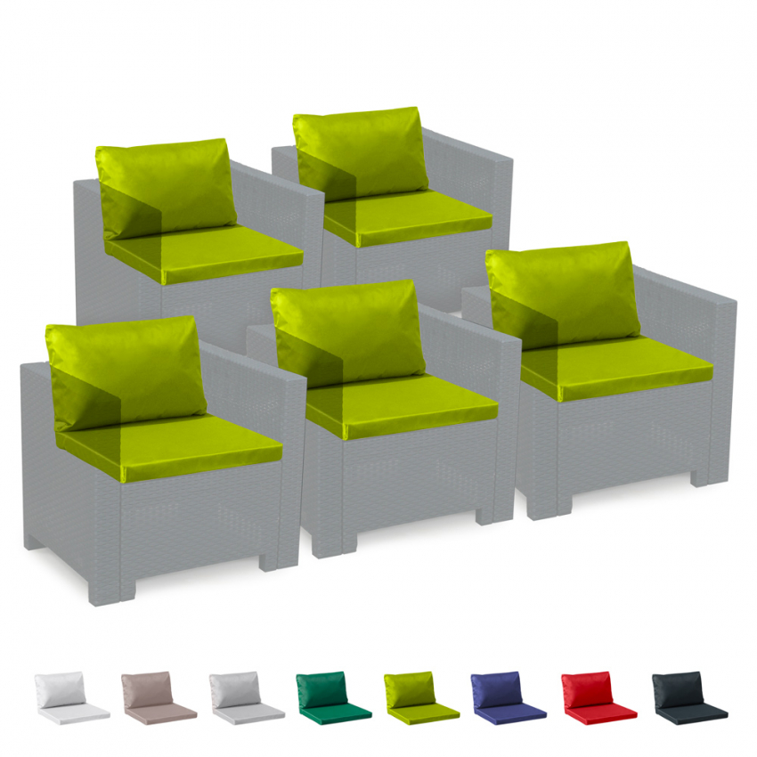 5-Sitzer Rattan Lounge-Kissen wasserdicht Set Bica Grand Soleil Auswahl 5-Sitzer Rattan Lounge-Kissen wasserdicht Set Bica Grand Soleil Auswahl