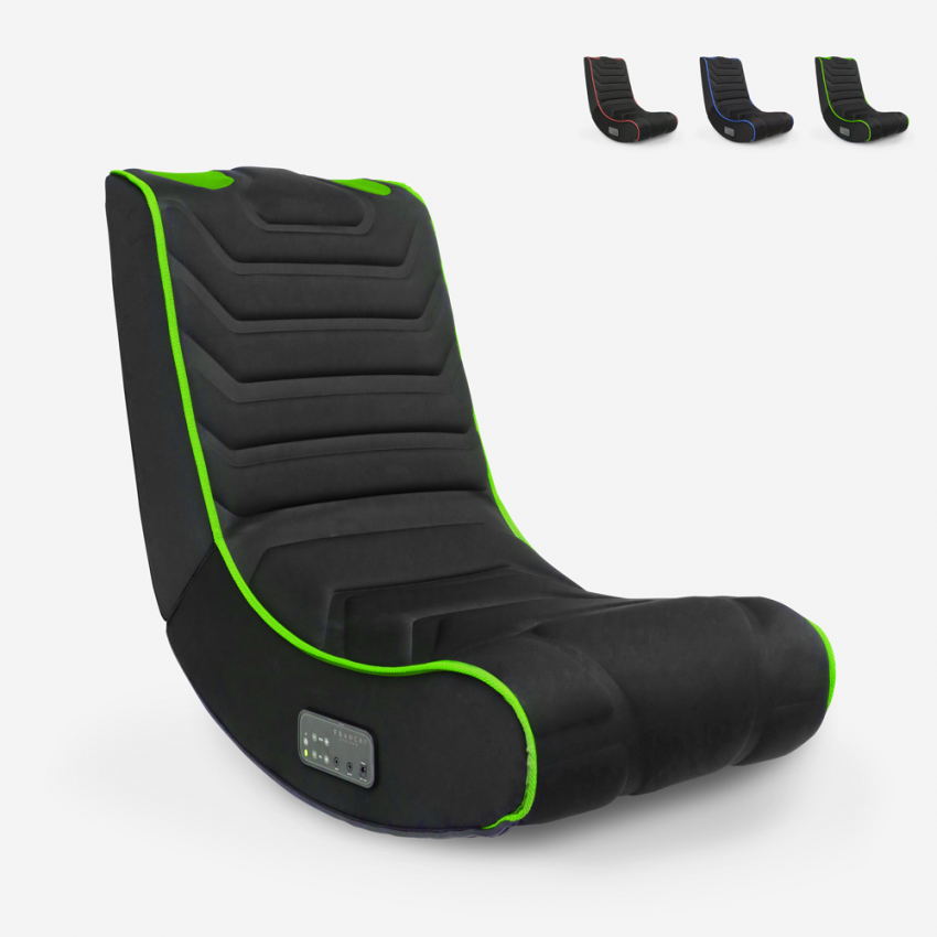 Floor Rockers ergonomischer Gaming-Stuhl mit Bluetooth-Musiklautsprechern Dragon Verkauf Floor Rockers ergonomischer Gaming-Stuhl mit Bluetooth-Musiklautsprechern Dragon Verkauf