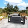 Edelstahl-Gasgrill BBQ 4+1 Brenner mit Spüle und Regalen Tartara Angebot