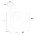 Barbecue BBQ Gasgrill aus Edelstahl 2 Brenner Ablagen Bagnét Verd Katalog