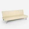 Elly modernes design leder kunstleder 2 sitzer clic clac sofa bett 