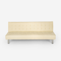 Elly modernes design leder kunstleder 2 sitzer clic clac sofa bett 
