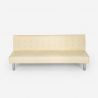 Elly modernes design leder kunstleder 2 sitzer clic clac sofa bett 