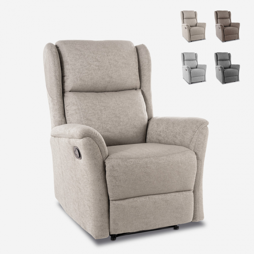 Manuell verstellbarer Relaxsessel mit Fußstütze in Hope Stoff Katalog Manuell verstellbarer Relaxsessel mit Fußstütze in Hope Stoff Katalog