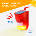 Detector LED-Blinklampe Anti-Diebstahl Alarm Sirene Solarstrom  Rabatte