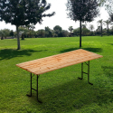 Holztisch für Biergarten Gartenfeier 220x80 Verkauf