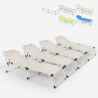 4er Set Liegestühle Strandliegen Sonnenliegen klappbar aus Aluminium für Strand und Garten Seychelles 