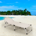4er Set Liegestühle Strandliegen Sonnenliegen klappbar aus Aluminium für Strand und Garten Seychelles 