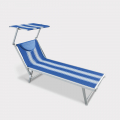 Liegestuhl Strandliege Sonnenliege aus Aluminium Santorini Stripes Aktion