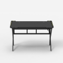 Gaming-Schreibtisch 120x60cm LED Carbon ergonomischer Kopfhörerhalter Sportbot LED 120 Modell