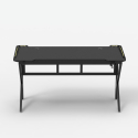 Ergonomischer LED-Gaming-Tisch 160x60cm Carbon-Kopfhörerhalter Sportbot LED 160 