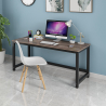 Rechteckiger Bürotisch 120x60cm Holz Metall schwarz modern Bridgeblack 120 