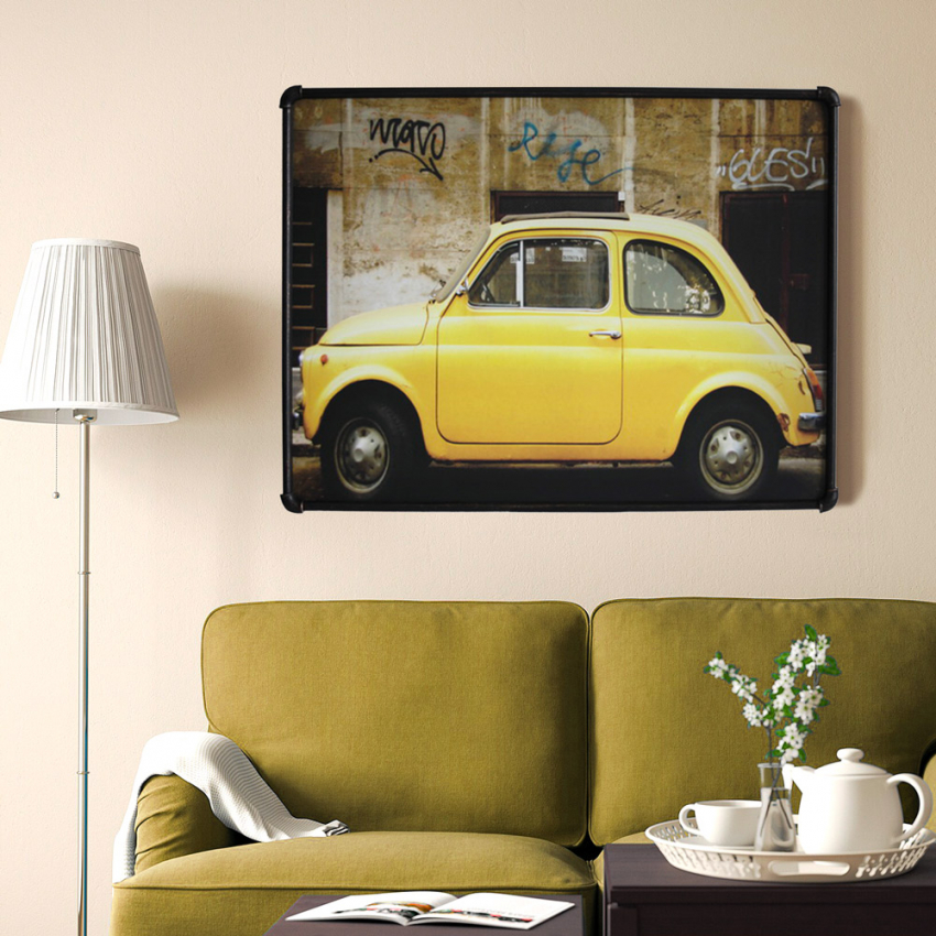 Automobil-Leinwandbild mit Metallrahmen 80x60cm Cinquecento Aktion Automobil-Leinwandbild mit Metallrahmen 80x60cm Cinquecento Aktion