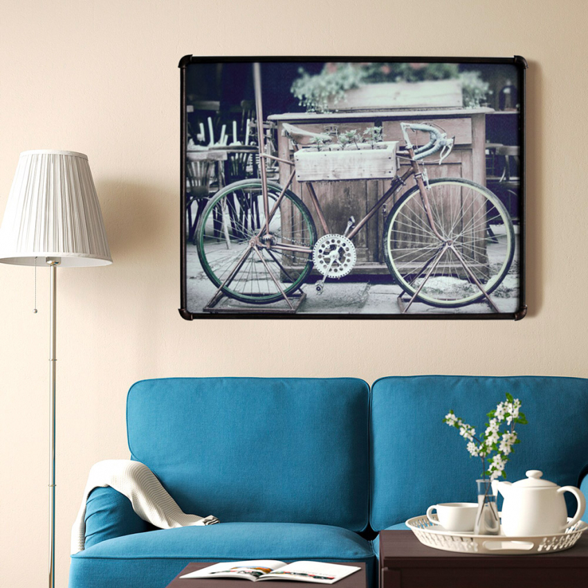 Fahrradbild auf Leinwand mit Metallrahmen 80x60 cm Bike Aktion Fahrradbild auf Leinwand mit Metallrahmen 80x60 cm Bike Aktion