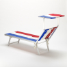 4er Set professionelle Liegestühle Strandliegen Sonnenliegen aus Aluminium für den Strand Santorini Europe Sales
