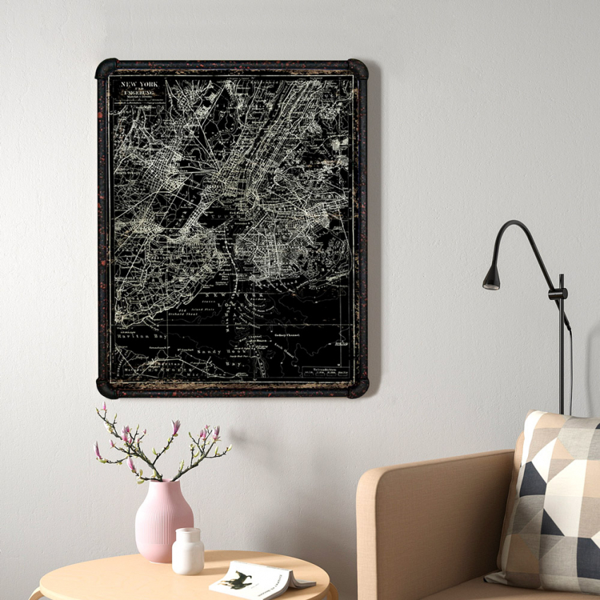 Leinwandbild Weltkarte mit Metallrahmen 60x80cm Satellite Map Aktion Leinwandbild Weltkarte mit Metallrahmen 60x80cm Satellite Map Aktion