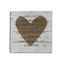 Shabby-Chic-Bild auf Holztafel gedruckt Cuore Verkauf