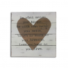 Shabby-Chic-Bild auf Holztafel gedruckt Cuore Verkauf