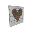 Shabby-Chic-Bild auf Holztafel gedruckt Cuore Angebot