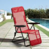 Strandliege Liegestuhl Sonnenliege mit Armlehnen und Fußstütze für den Garten Relax Auswahl