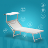 2er Set Sonnenliegen aus Aluminium Professionell für Strand und Meer Italia 