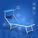2er Set Sonnenliegen aus Aluminium Professionell für Strand und Meer Italia Angebot