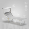 20er Set Sonnenliegen Aluminium mit Dach Italia 