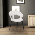 Stuhl im modernen Design aus Metall und Polypropylen für Küche Bar Restaurant Evelyn 